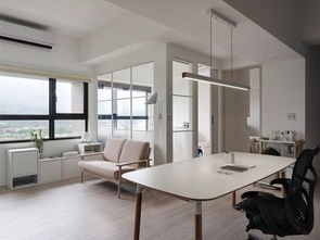 拥有家庭办公室的白色公寓设计 建筑装修装饰工程精选